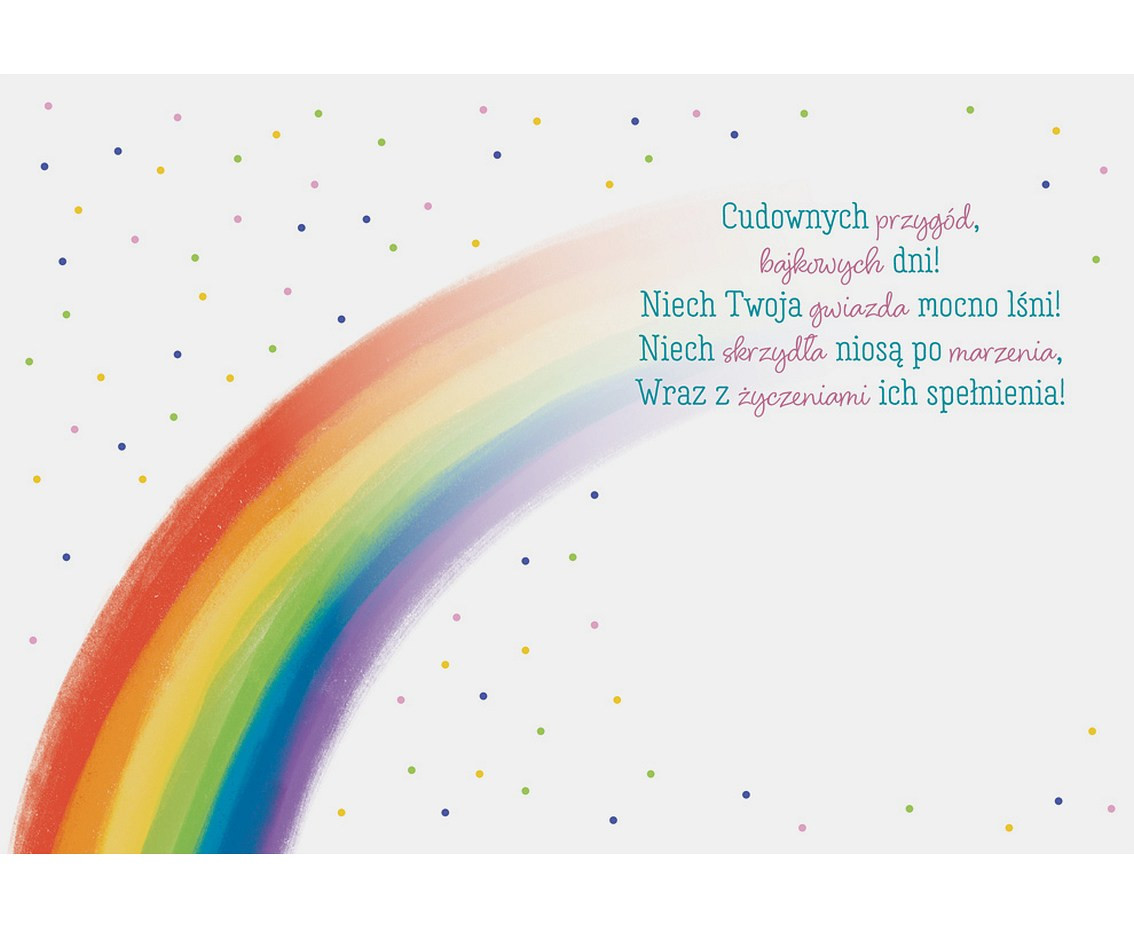 Greeting paper card B6 GUnicorn with star, 1 pc